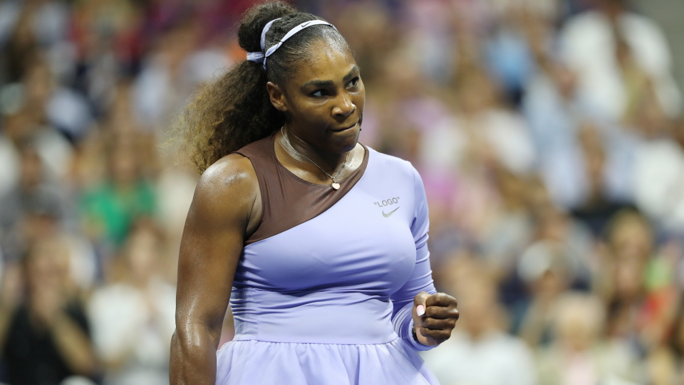 Na zdjęciu Serena Williams podczas półfinałowej rywalizacji w US Open 2018. Fot. PAP/ EPA/DANIEL MURPHY