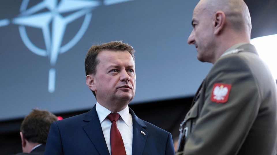 Mariusz Błaszczak uczestniczył w spotkaniu ministrów obrony państw NATO w Brukseli. Fot. PAP/EPA/OLIVIER HOSLET