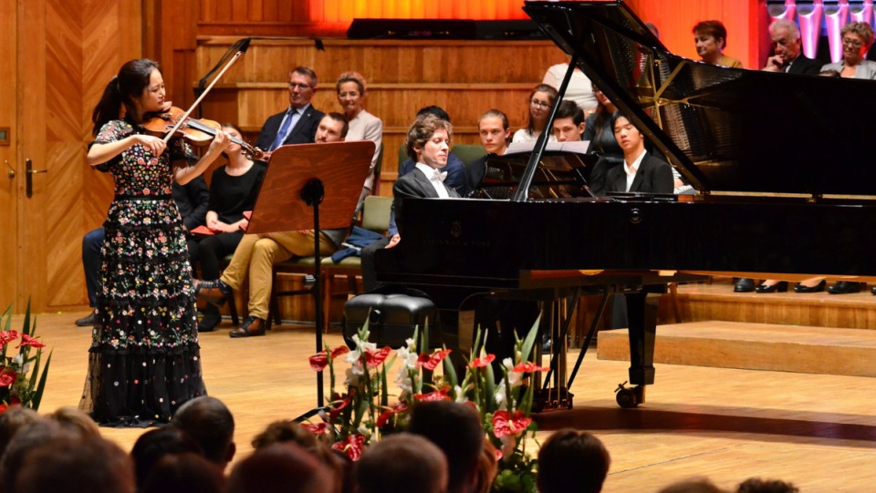 Bomsori Kim i Rafał Blechacz podczas bydgoskiego koncertu/fot. Ireneusz Sanger