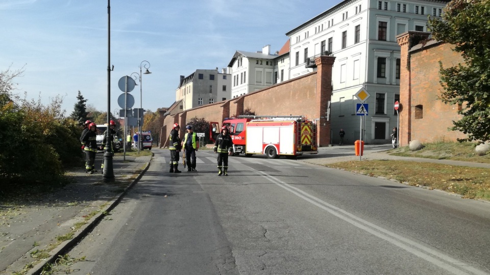 Przez kilkadziesiąt minut Bulwar Filadelfijski był zablokowany. Fot. Michał Zaręba