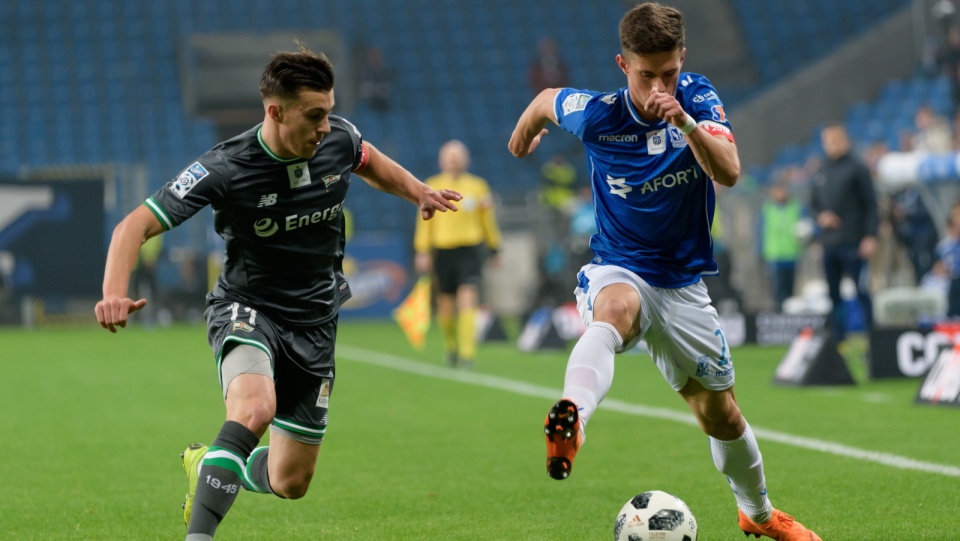 Lech Poznań kontra Lechia Gdańsk (0:1) w 14. kolejce ekstraklasy piłkarskiej 2018/2019. Fot. PAP/Jakub Kaczmarczyk