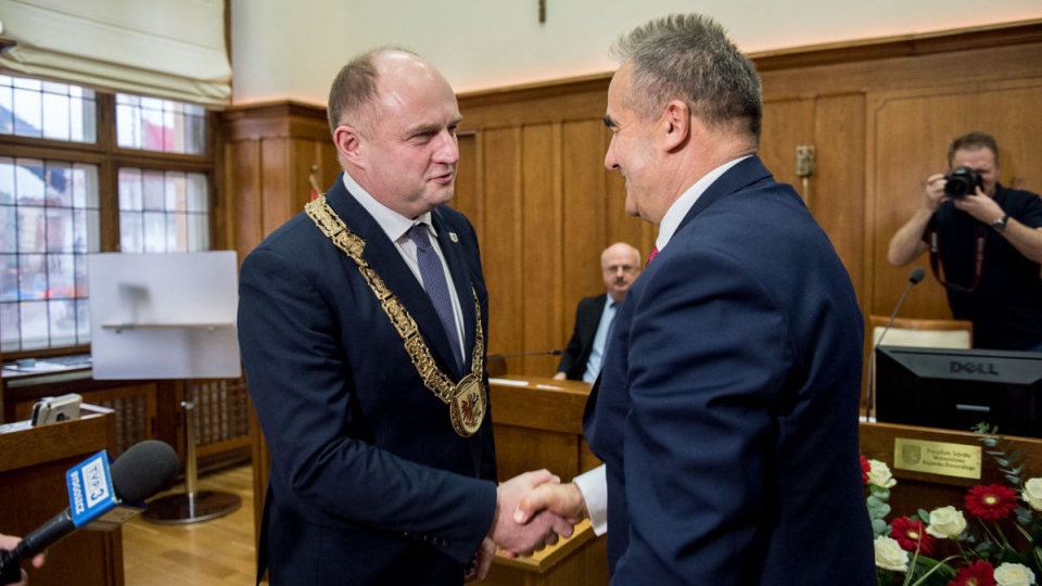 Piotr Całbecki ponownie marszałkiem, Ryszard Bober ponownie przewodniczącym sejmiku województwa kujawsko-pomorskiego. Fot. Łukasz Piecyk
