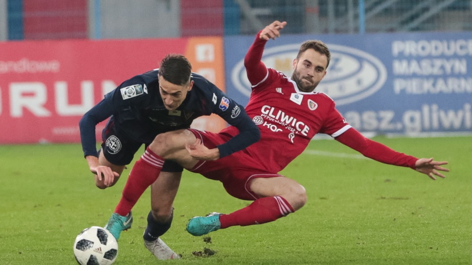 Zdjęcie z meczu Piast Gliwice kontra Pogoń Szczecin (3:0) w 17. kolejce ekstraklasy piłkarskiej 2018/2019. Fot. PAP/Hanna Bardo