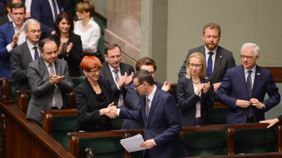 W ciągu miesiąca rząd odnotował spadek poparcia o 8 pkt. proc. i jest ono najmniejsze, odkąd premierem został Mateusz Morawiecki. Fot. PAP/Jakub Kamiński