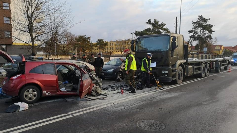 Do zdarzenia doszło na ul. Powstańców Warszawy. Fot. Pomoc Drogowa Bydgoszcz 24h Andruszczenko Krystian 501337500