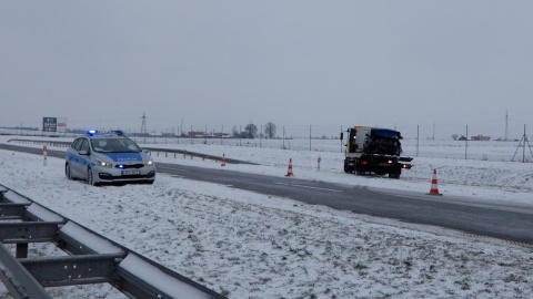 Policja ustala przyczyny wypadku. Fot. Policja