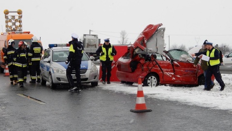 Policja ustala przyczyny wypadku. Fot. Policja