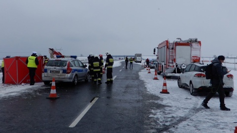 Policja ustala przyczyny wypadku. Fot. Policja