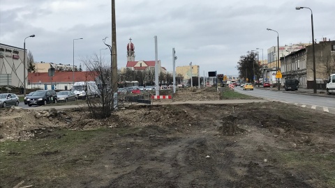 Prace na rondzie Bernardyńskim i Kujawskim. Fot. Tomasz Kaźmierski