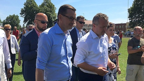 Premier Mateusz Morawiecki pojawił się się na pikniku rodzinnym w MroczyFot. zrzut ekranu