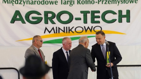 Prezydent Andrzej Duda wziął udział w inauguracji Międzynarodowych Targów Rolno-Przemysłowych Agro-Tech w Minikowie. Fot. Tomasz Kaźmierski