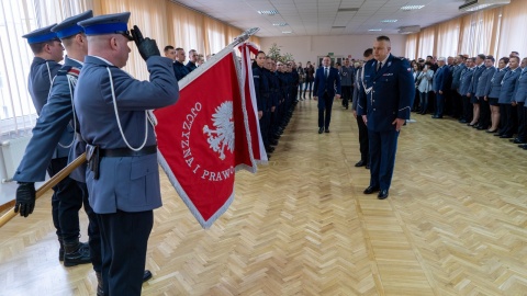 W Komendzie Wojewódzkiej Policji w Bydgoszczy odbyło się uroczyste ślubowanie przyjętych do służby policjantów. Fot. Policja