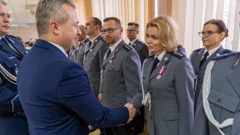 W Komendzie Wojewódzkiej Policji w Bydgoszczy odbyło się uroczyste ślubowanie przyjętych do służby policjantów. Fot. Policja