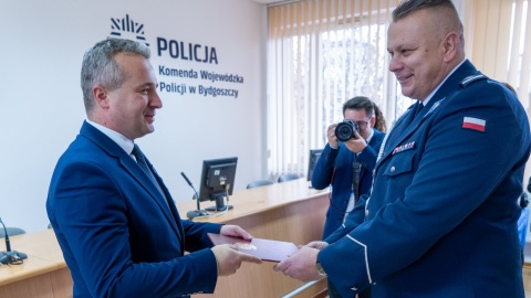 W Komendzie Wojewódzkiej Policji w Bydgoszczy odbyło się uroczyste ślubowanie przyjętych do służby policjantów. Fot. Policja