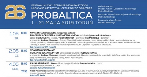 26. Festiwal Muzyki i Sztuki Krajów Bałtyckich Probaltica