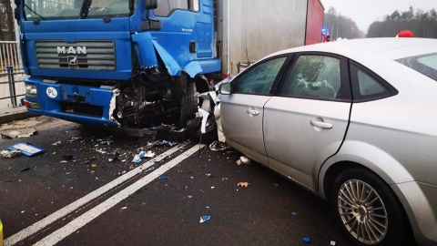 Wypadek na DK25 w Tryszczynie. Droga była zablokowana [aktualizacja]