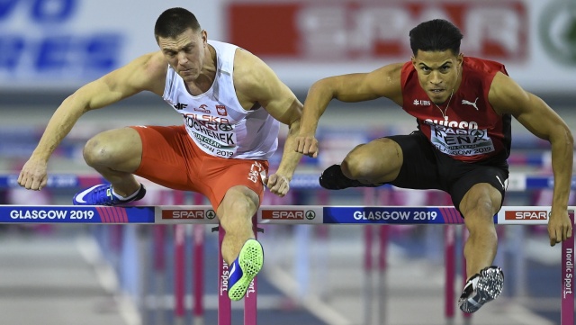 Lekkoatletyczne HME - półfinał biegu na 60 m przez płotki bez Dominika Bochenka