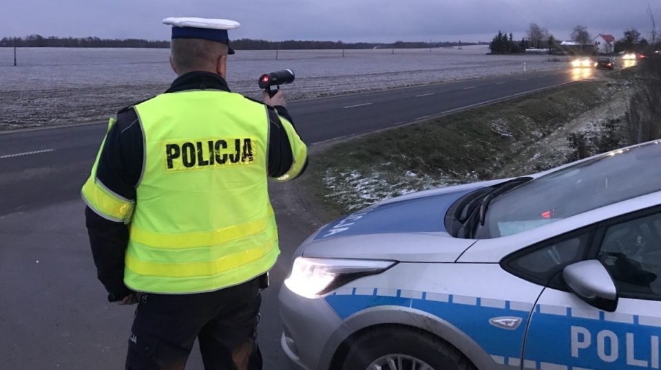 Na Kujawach i Pomorzu niemal połowa pojazdów skontrolowanych w ramach policyjnej akcji przekroczyła prędkość. Fot. kujawsko-pomorska.policja.gov.pl