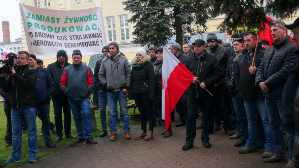 Rolnicy protestowali przeciwko złej sytuacji na rynku trzody chlewnej. Fot. Janusz Wiertel