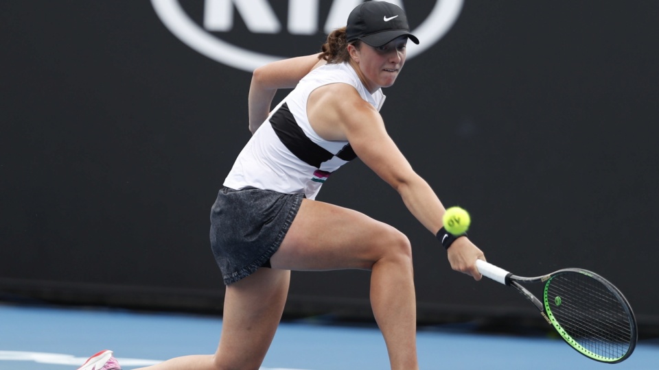 Na zdjęciu Iga Świątek podczas meczu 2. rundy Australian Open 2019. Fot. PAP/EPA/RITCHIE TONGO