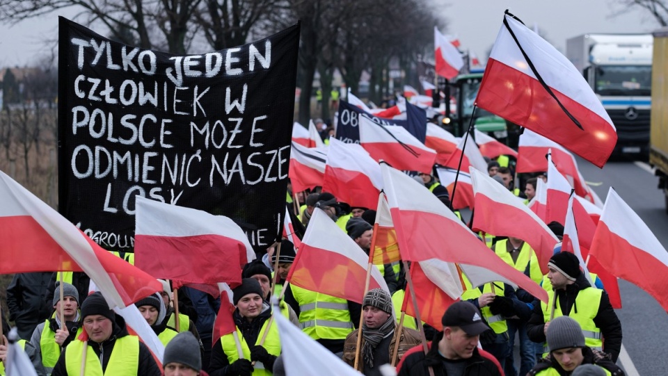 28 stycznia rolnicy protestują na drogach całego kraju. Fot. PAP/Jakub Kaczmarczyk