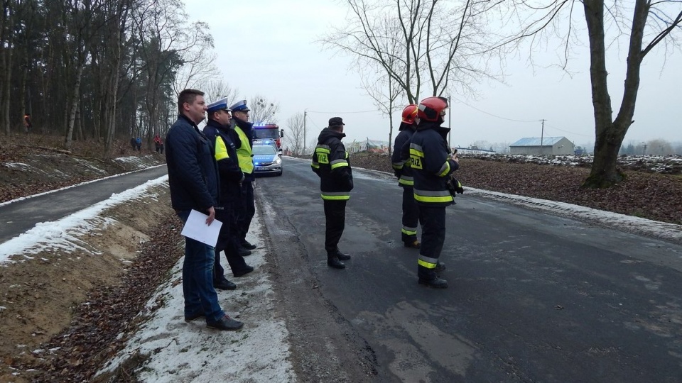 Do wypadku doszło w lesie w Radziejowie. Fot. Policja
