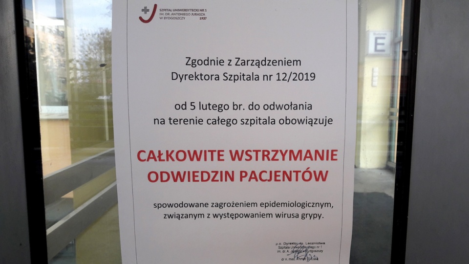 W bydgoskiej lecznicy do odwołania obowiązuje całkowity zakaz odwiedzin. Fot. Tatiana Adonis