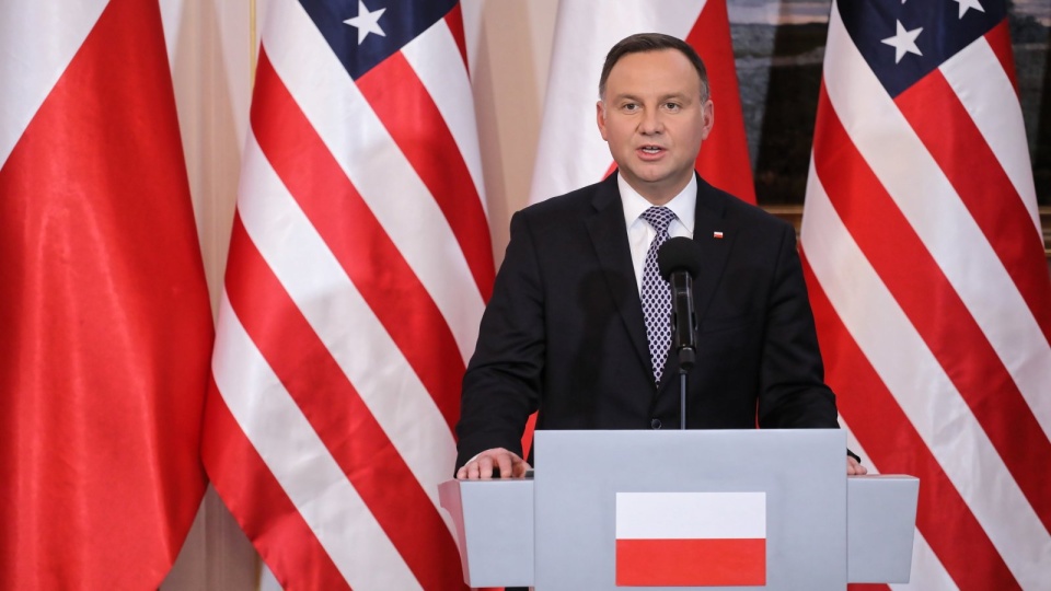 Prezydent RP Andrzej Duda podczas spotkania z mediami w Belwederze. Fot. PAP/Paweł Supernak