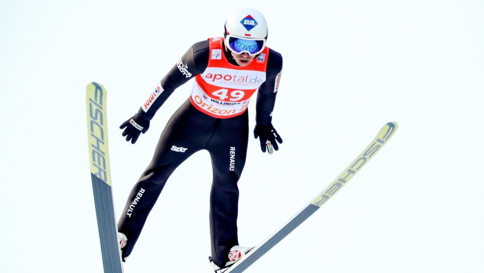 Kamil Stoch (na zdjęciu) znalazł się w składzie polskiej kadry skoczków na MŚ w Seefeld i Innsbrucku, które rozpoczną się już 20 lutego. Fot. PAP/EPA/FRIEDEMANN VOGEL