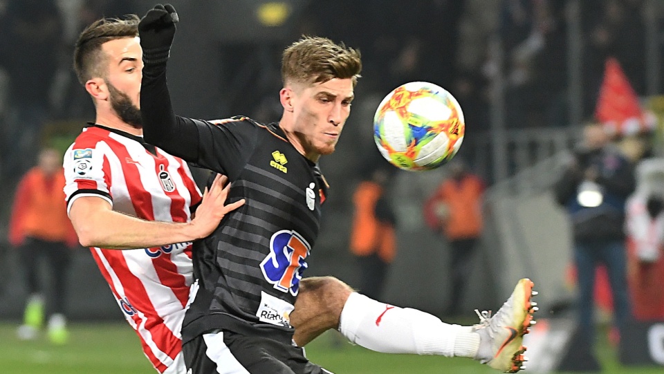 Zdjęcie z meczu Cracovia Kraków kontra Jagiellonia Białystok w 23. kolejce ekstraklasy piłkarskiej 2018/2019. Fot. PAP/Jacek Bednarczyk