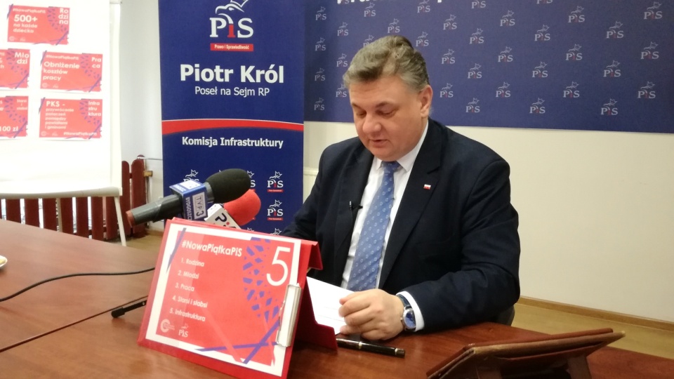 Konferencja posła PiS. Fot. Maciej Wilkowski