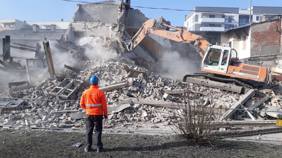 Rozbiórka ma potrwać do jutra. Fot. Kamila Zroślak