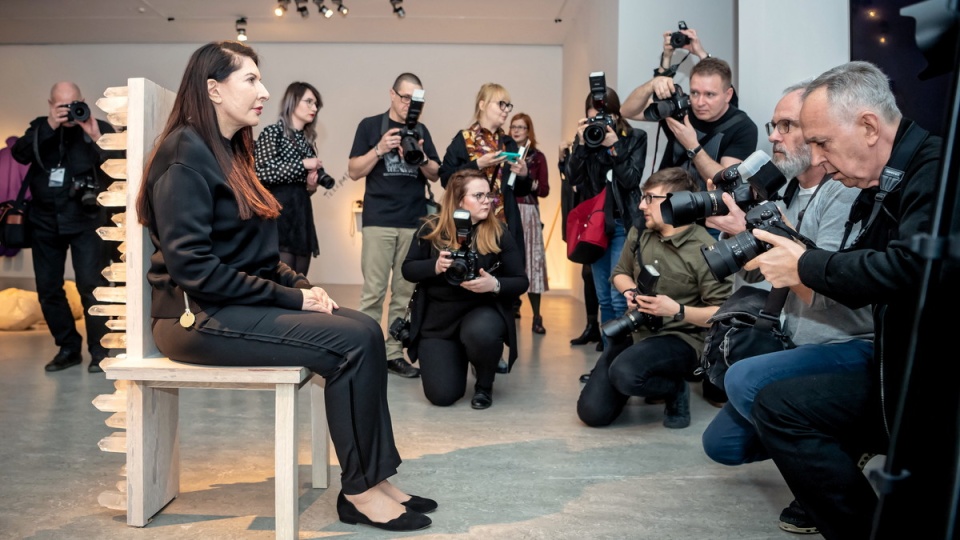 Artystka Marina Abramović w Centrum Sztuki Współczesnej w Toruniu/fot. Tytus Żmijewski, PAP