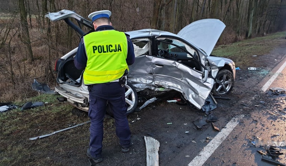 Wypadek w Józefowie, w gminie Włocławek/fot. materiały policji
