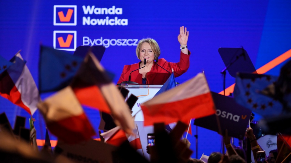 Była wicemarszałek Sejmu i działaczka feministyczna Wanda Nowicka podczas konwencji Wiosny. Fot. PAP/Jakub Kamiński