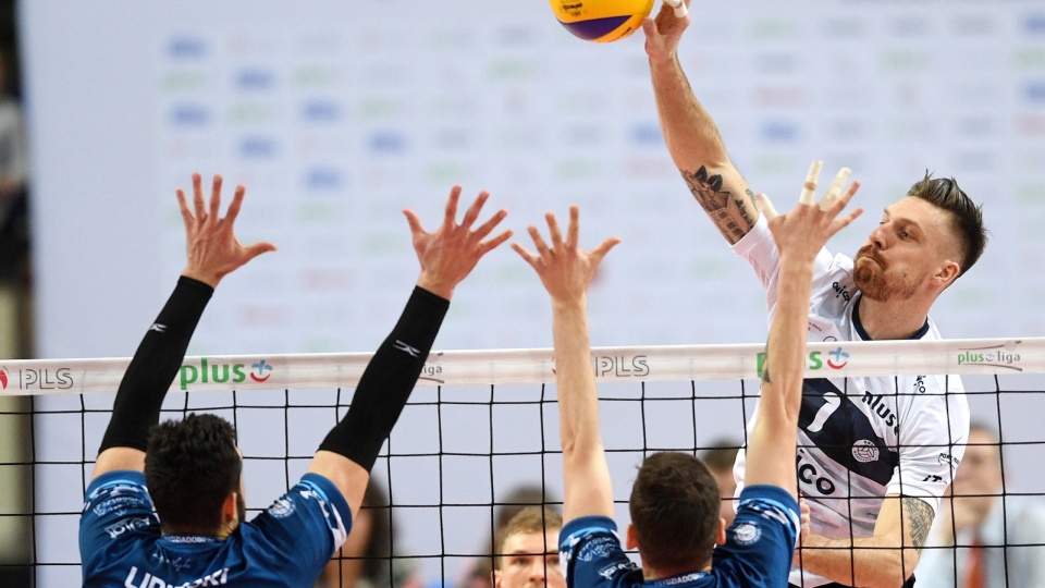 Zdjęcie z meczu ONICO Warszawa kontra Chemik Bydgoszcz (3:0) w 26. kolejce ekstraklasy siatkarzy 2018/2019. Fot. PAP/Radek Pietruszka