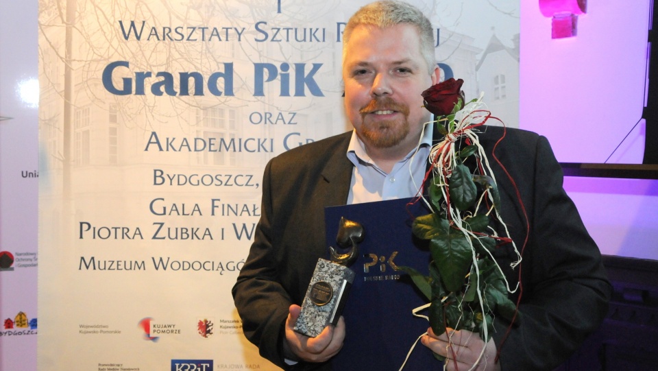 Michał Słobodzian zwycięzca Ogónopolskiego Konkursu Artstycznych Form Radiowych Grand PiK 2019