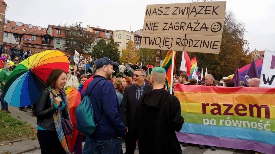 Marsz Równości odbędzie się w Bydgoszczy 11 maja, jego patronem jest prezydent Rafał Bruski (na zdjęciu: Marsz Równości, który odbył się w Toruniu)/fot. Archiwum