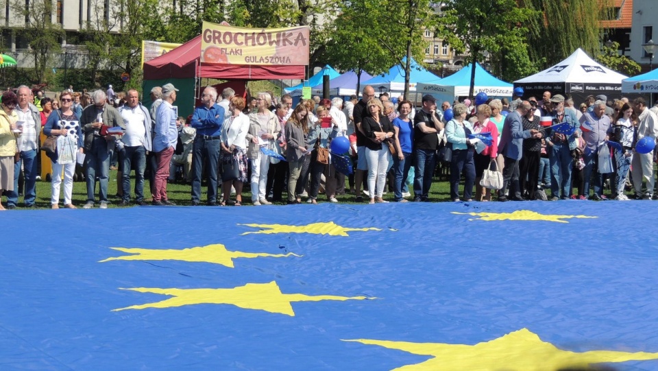 Uczestnicy odśpiewali wspólnie "Odę do radości". Fot. Jolanta Fischer