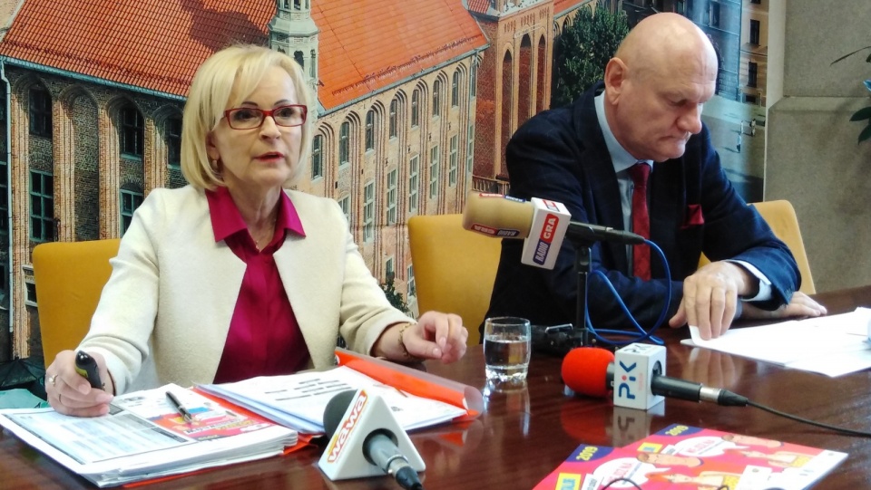 Anna Łukaszewska i Michał Zaleski na konferencji prasowej. Fot. Monika Kaczyńska