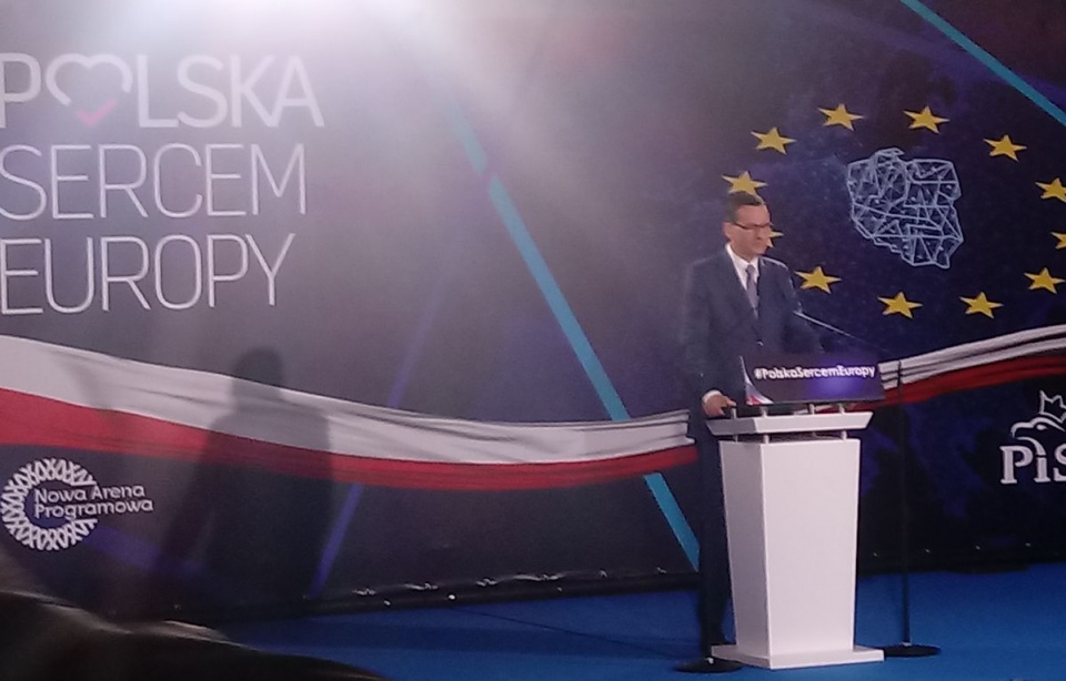 Premier Mateusz Morawiecki podczas konwencji PiS w Bydgoszczy/fot. Marcin Kupczyk