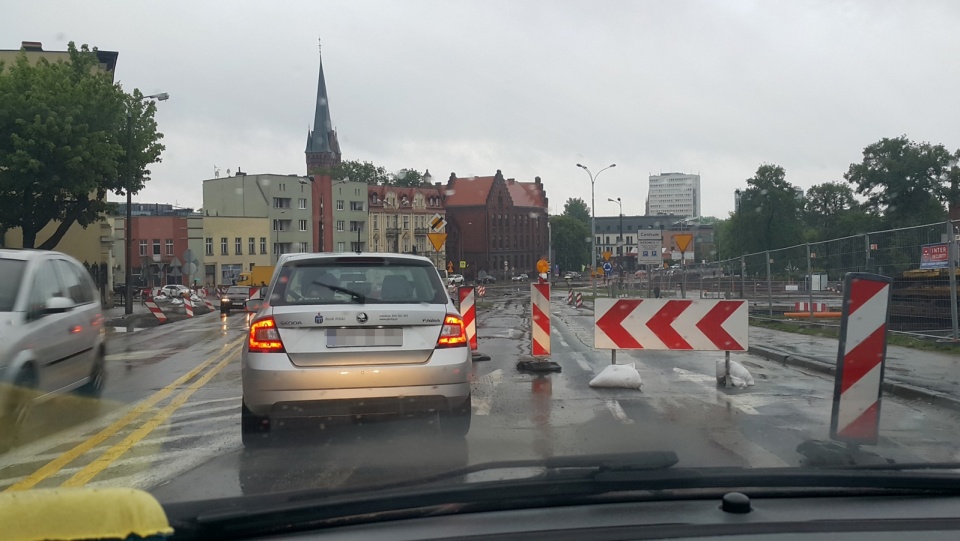 Zmiany organizacji ruchu na Kujawskiej, rondzie Bernardyńskim i Bernardyńskiej w Bydgoszczy. Fot. Ireneusz Sanger