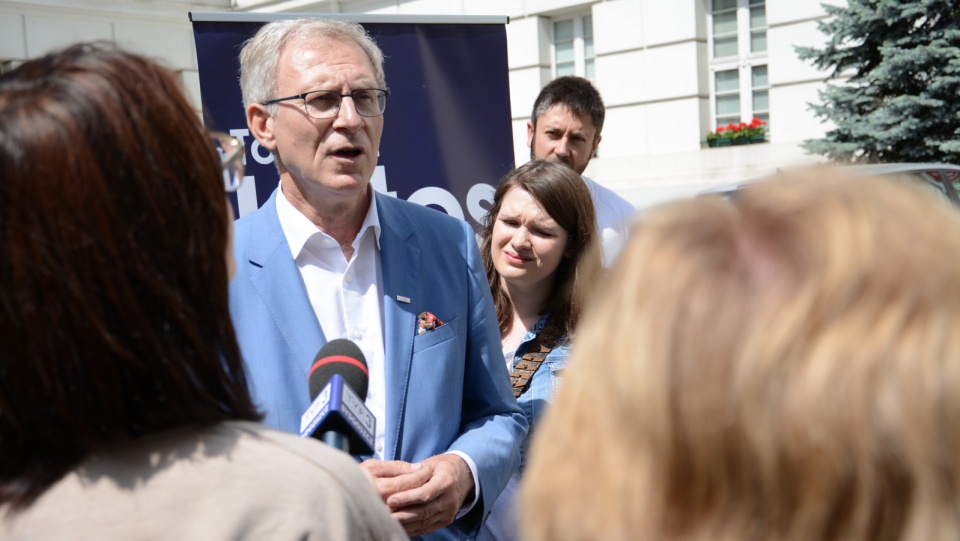 Konferencja posła PiS Tomasza Latosa - kandydata do Parlamentu Europejskiego. Fot. Sławomir Jezierski