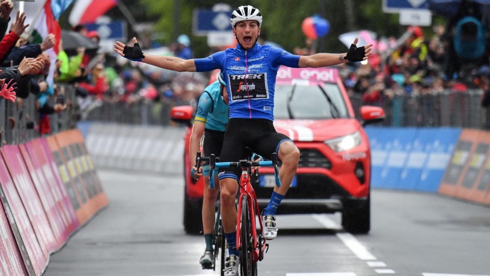 Na zdjęciu Giulio Ciccone, triumfator 16. etapu Giro d