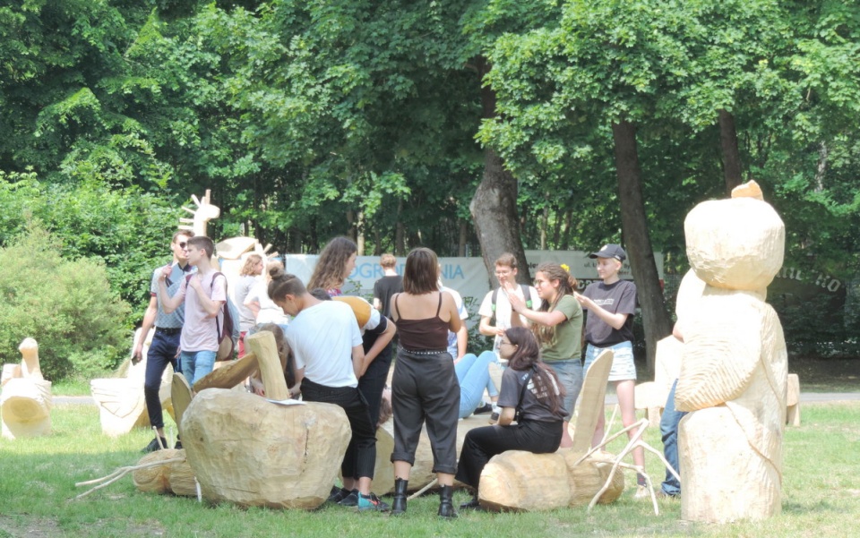 Ogólnopolski Plener Rzeźbiarski Myślęcinek 2019./fot. Lech Przybyliński