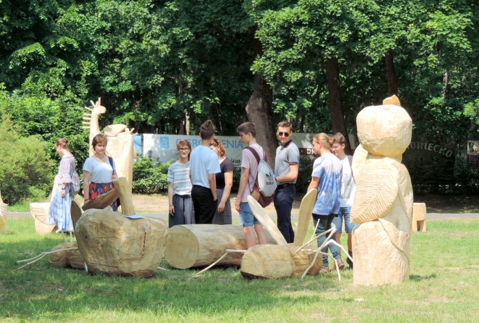 Ogólnopolski Plener Rzeźbiarski Myślęcinek 2019./fot. Lech Przybyliński