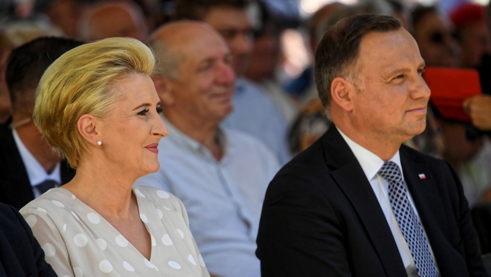 Prezydent Andrzej Duda z małżonką Agatą Kornhauser-Dudą wziął udział w inauguracji Międzynarodowych Targów Rolno-Przemysłowych Agro-Tech w Minikowie. Fot. PAP/Tytus Żmijewski