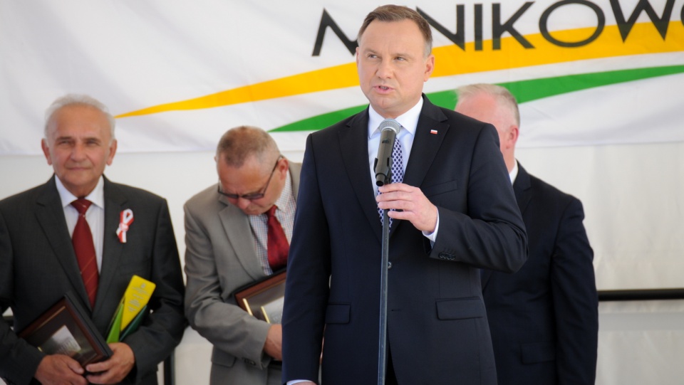 Prezydent Andrzej Duda pojawił się na inauguracji Międzynarodowych Targach Rolno-Przemysłowych Agro-Tech w Minikowie. Fot. Ireneusz Sanger