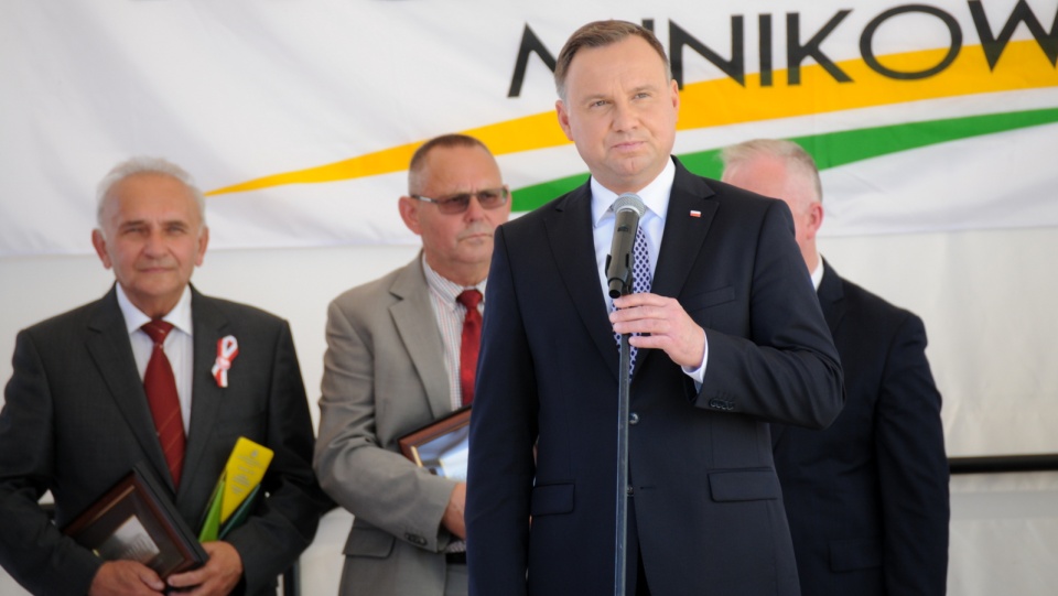 Prezydent Andrzej Duda pojawił się na inauguracji Międzynarodowych Targach Rolno-Przemysłowych Agro-Tech w Minikowie. Fot. Ireneusz Sanger