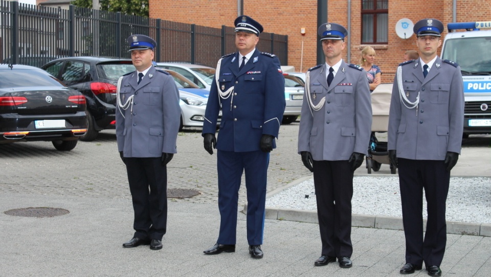 Pamiątkowa tablica jest hołdem dla asp. Marka Mieczkowskiego./fot. KWP